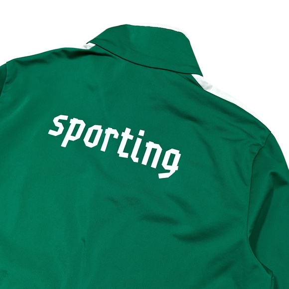Puma Sporting CP Portugal Green White Track Jacket Mens Medium - Picture 4 of 9